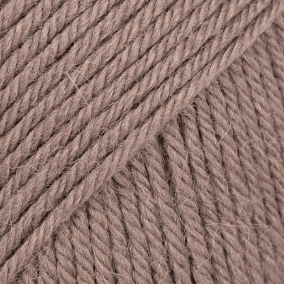 Close-up of taupe wool and alpaca yarn from Drops