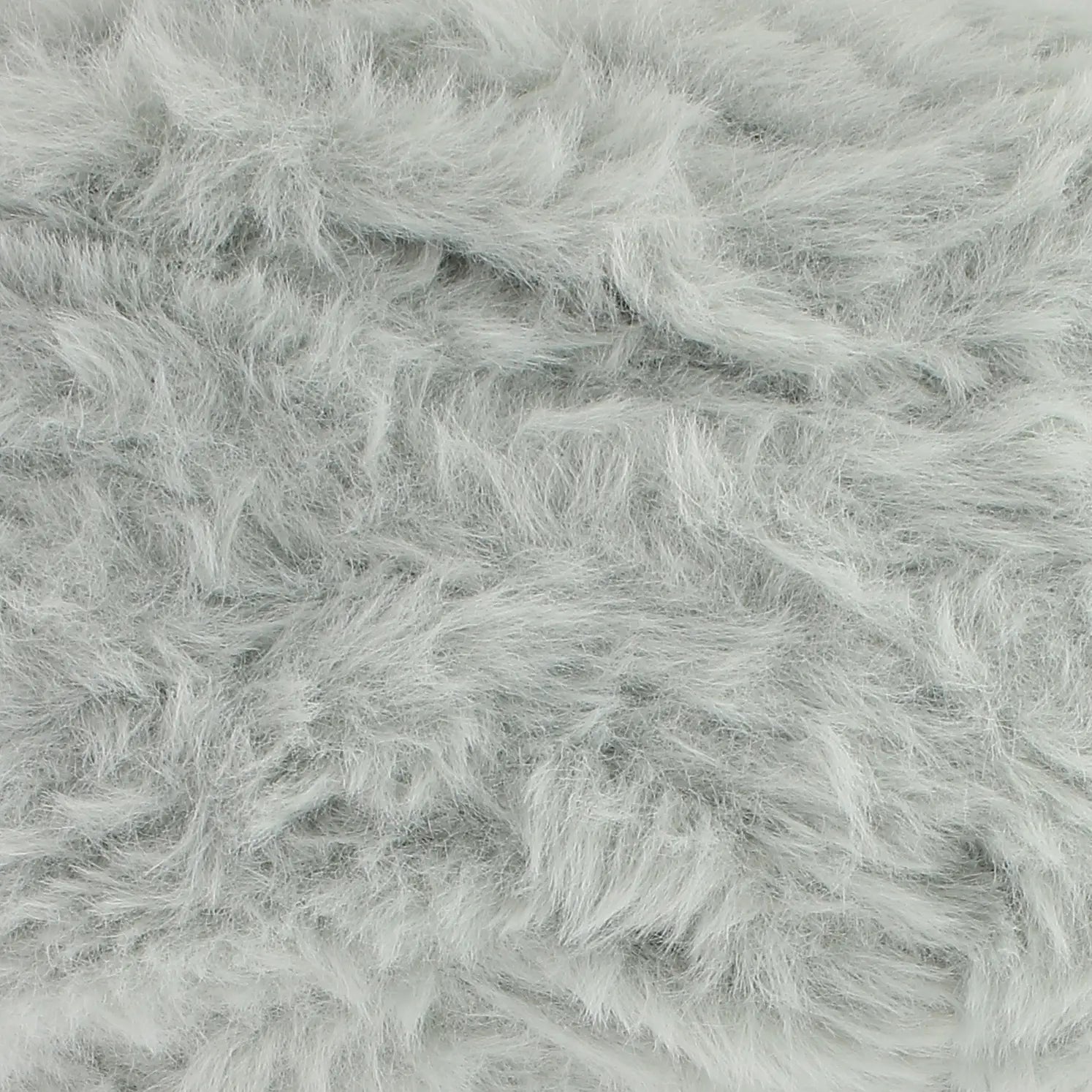 A skein of King Cole Velveteen polyester yarn in Nursery Cloud grey colour.