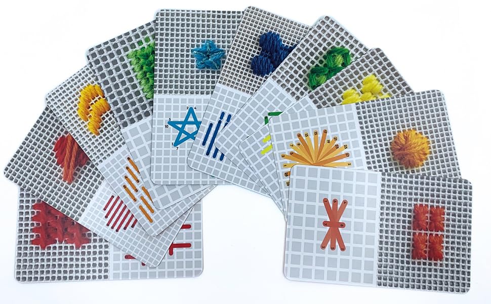 Set of colorful stencils on a white background