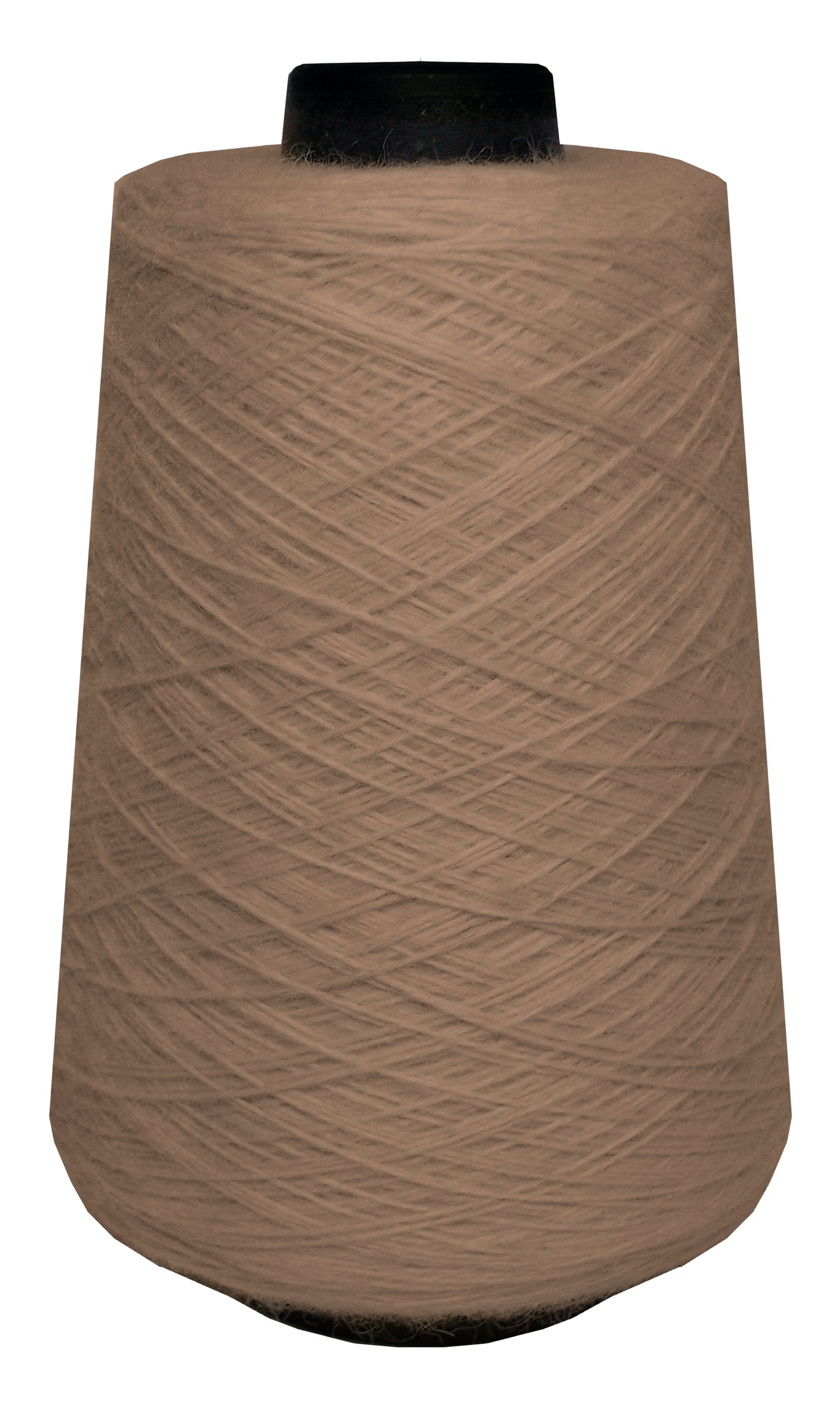 Large spool of beige wool yarn 