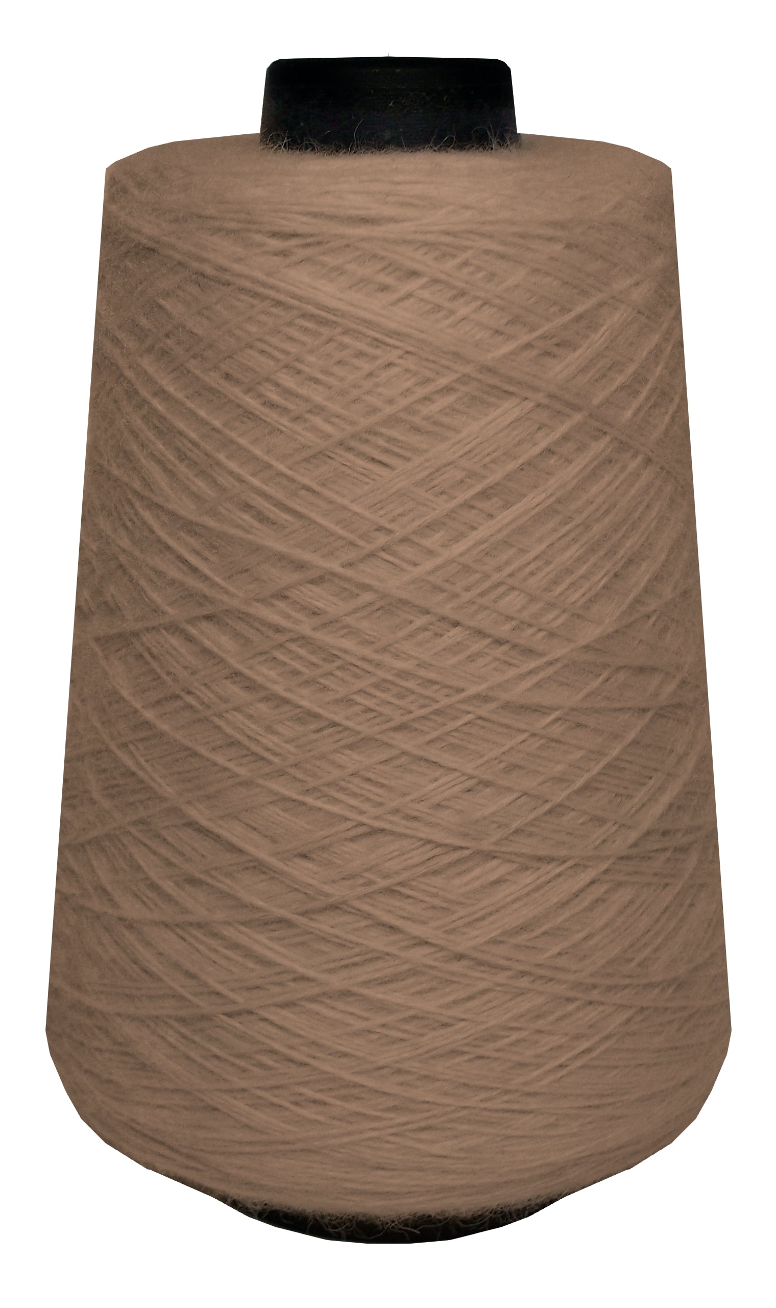 Large spool of beige wool yarn 