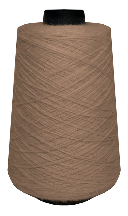 Large spool of beige wool yarn 