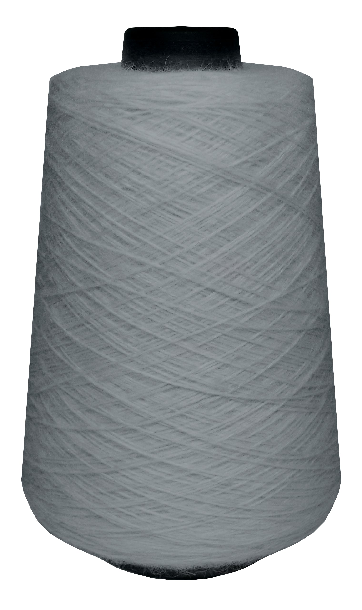 Large spool of light grey wool yarn 