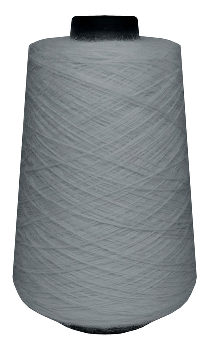 Large spool of light grey wool yarn 