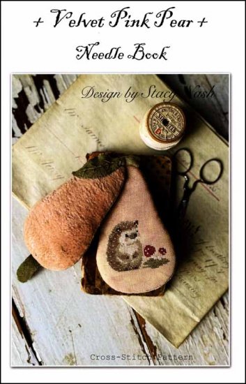 Velvet Pink Pear Needle Book -  Chart