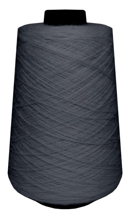 Large spool of steel grey wool yarn 