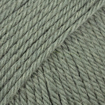 Close-up of Khaki wool and alpaca yarn from Drops