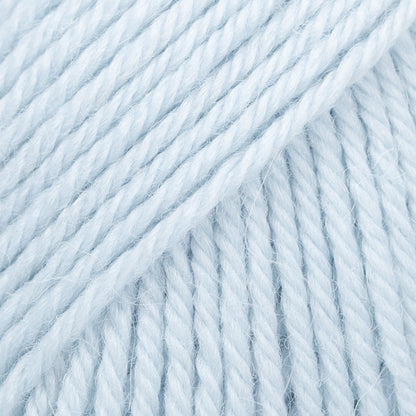 Close-up of ice blue wool and alpaca yarn from Drops
