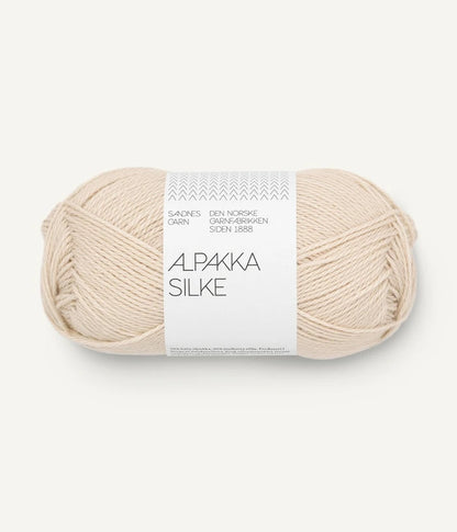 A beige of alpaca and silk yarn from Sandnes Garn