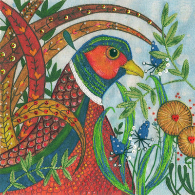 Pheasant - Flights of Fancy Embroidery Kit by Bothy Threads
