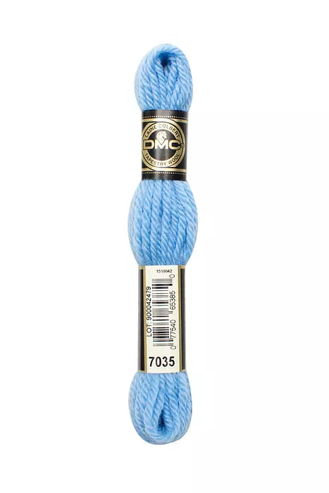 DMC Tapestry Wool Chart - Blanc, Ecru, Noir & 7000 - 7099