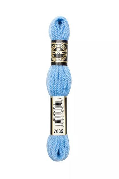 DMC Tapestry Wool Chart - Blanc, Ecru, Noir & 7000 - 7099