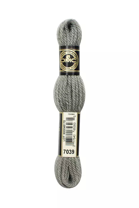 DMC Tapestry Wool Chart - Blanc, Ecru, Noir & 7000 - 7099