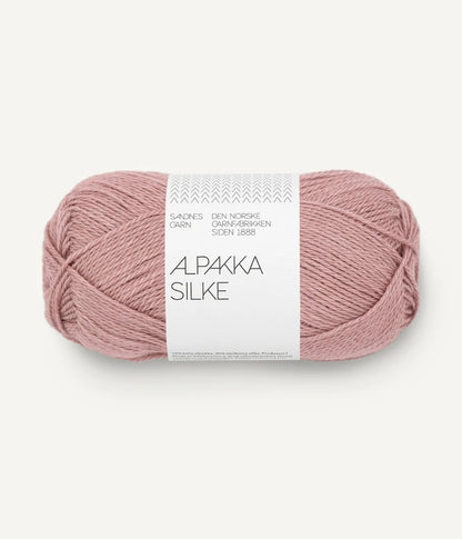 A soft rose ball of alpaca and silk yarn from Sandnes Garn