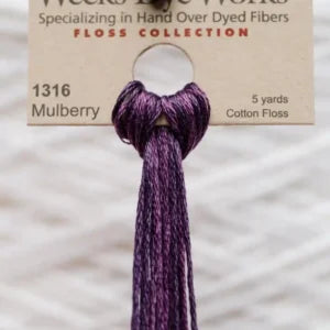 Weeks Dye Works Overdyed Cotton Threads - Jack-O-Lantern to Mulberry