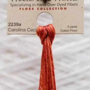 Weeks Dye Works Overdyed Cotton Threads - Candy Apple to Desert