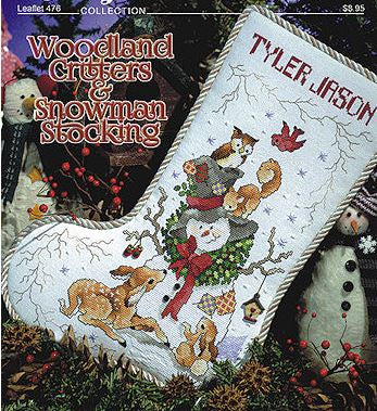 Woodland Critters & Snowman Stocking - Chart