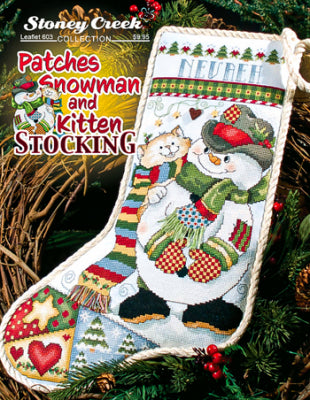 Patches Snowman and Kitten Stocking - Chart