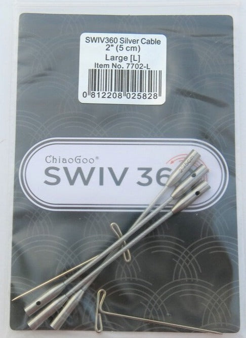 ChiaoGoo SWIV360 Silver Cables 2" (5cm)