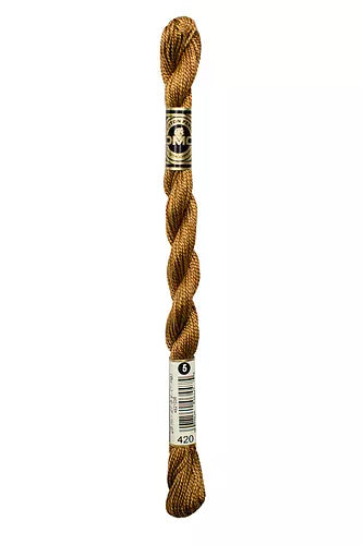 DMC Pearl Cotton Skein #3: 208-699, Blanc, Ecru & B5200