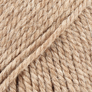 Close-up of beige wool and alpaca yarn from Drops