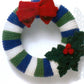Christmas Knits Book 1 - Wreath with Bow and Holly