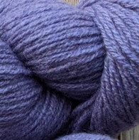 A close up of purple cashmere yarn from Nordic