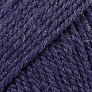 Close-up of navy wool and alpaca yarn from Drops