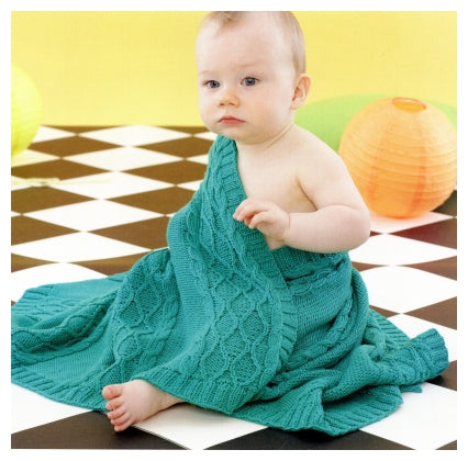 Sirdar Book 495 - Playful Little Tots - Design 4629 Cabled Blanket