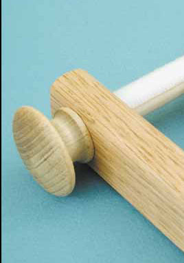 Hook & Loop or Baste Wood Knobs