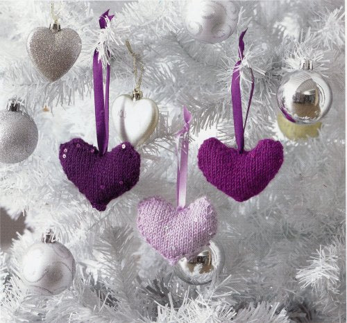 Christmas Knits 2 - Heart Ornaments