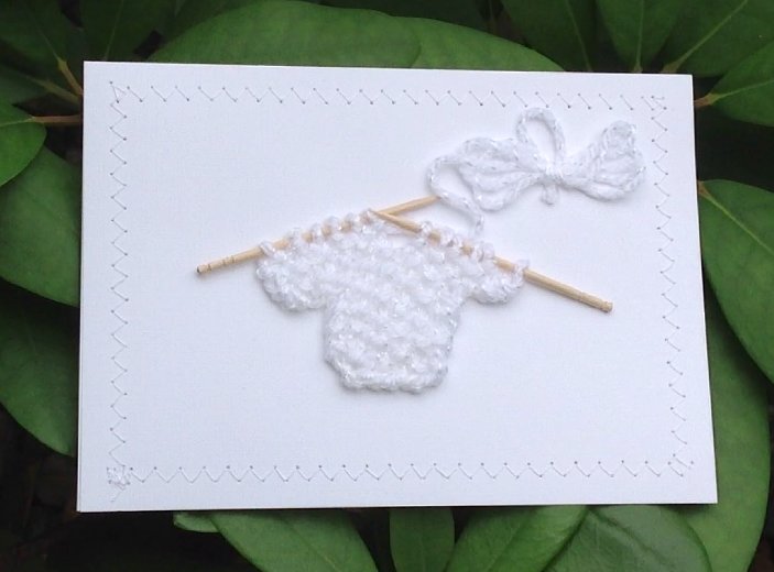 Blank Greeting Card - Baby White Sweater
