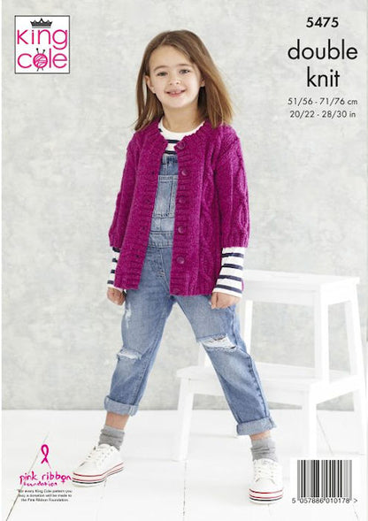 King Cole Subtle Drifter DK Leaflet 5475 - Short-Sleeved Cardigan