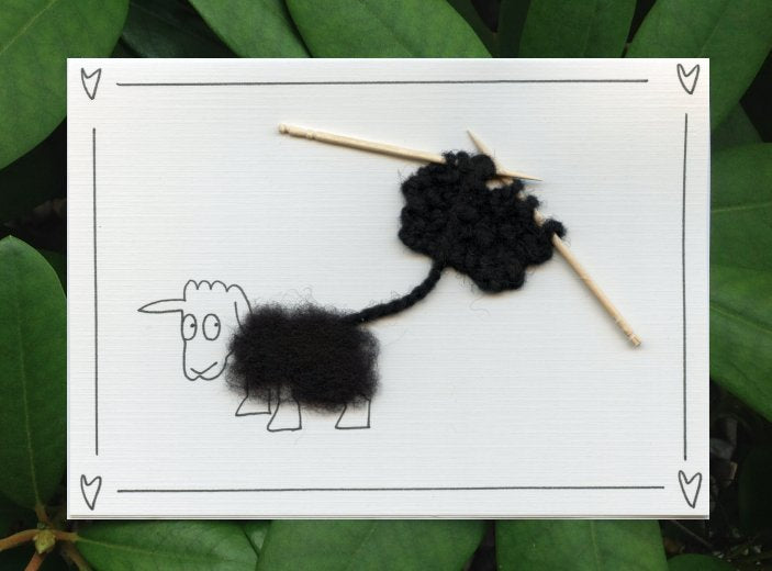 Blank Greeting Card - Black Sheep