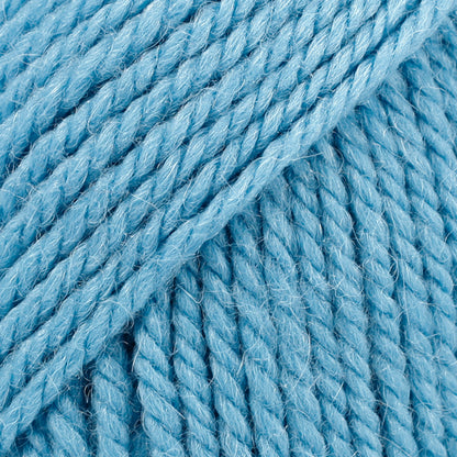 Close-up of turquoise wool and alpaca yarn from Drops