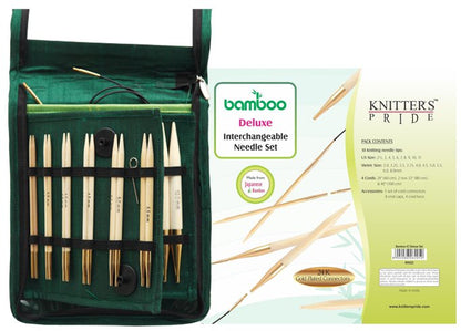 Knitter's Pride Bamboo Interchangeable Deluxe Knitting Needle Set