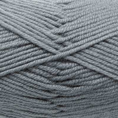 A skein of Estelle Superwash Merino DK  wool yarn in Silver color.