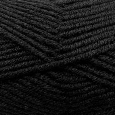 A skein of Estelle Superwash Merino DK  wool yarn in Black color.