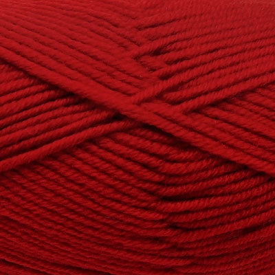 A skein of Estelle Superwash Merino DK  wool yarn in Cranberry red colour. 