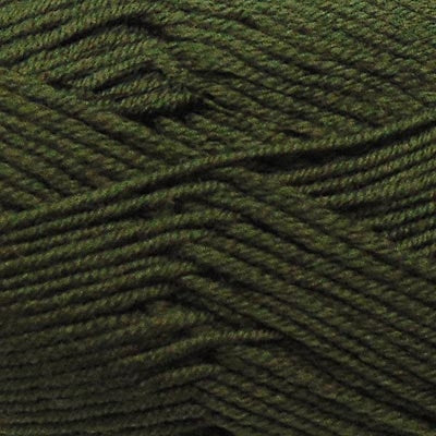 A skein of Estelle Superwash Merino DK  wool yarn in Olive green colour.