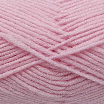 A skein of Estelle Superwash Merino DK  wool yarn in Taffy pink colour.