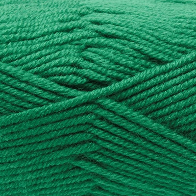 A skein of Estelle Superwash Merino DK  wool yarn in Grass green colour.