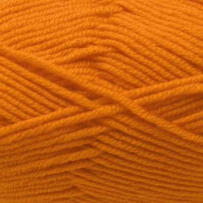 A skein of Estelle Superwash Merino DK  wool yarn in Tangerine orange colour.