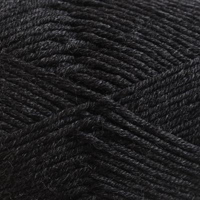A skein of Estelle Superwash Merino DK  wool yarn in Charcoal Heather colour.