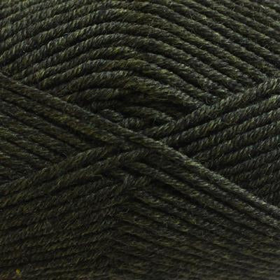 A skein of Estelle Superwash Merino DK  wool yarn in Forest Green Heather colour.