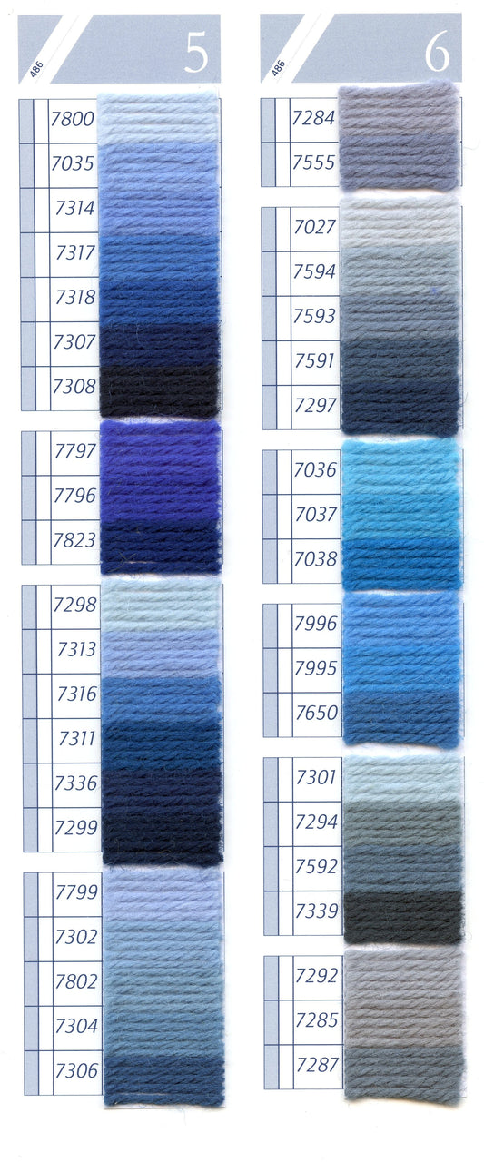 DMC Tapestry Wool Chart - Columns 5 & 6