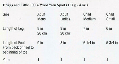 Briggs & Little Leaflet 104 - Sizes and Materials