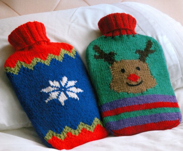 Christmas Knits Book 1 - Hot Water Bottle Covers