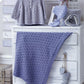 King Cole Finesse Cotton Silk DK Leaflet 5341 - Matinée Jacket, Bootees, Hat, and Blanket