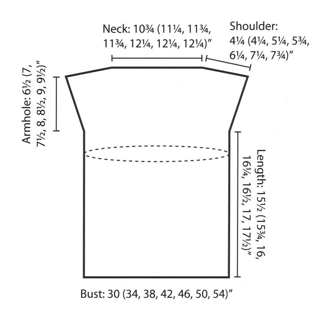 Garmi Top Pattern Leaflet by Mari Chiba for Juniper Moon Farm - Schematic